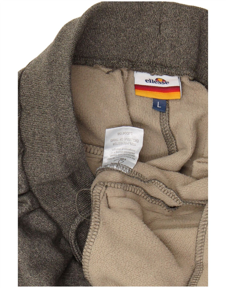 ELLESSE Træningsdragt bukser til mænd Joggers Large Grå Flecked Polyester