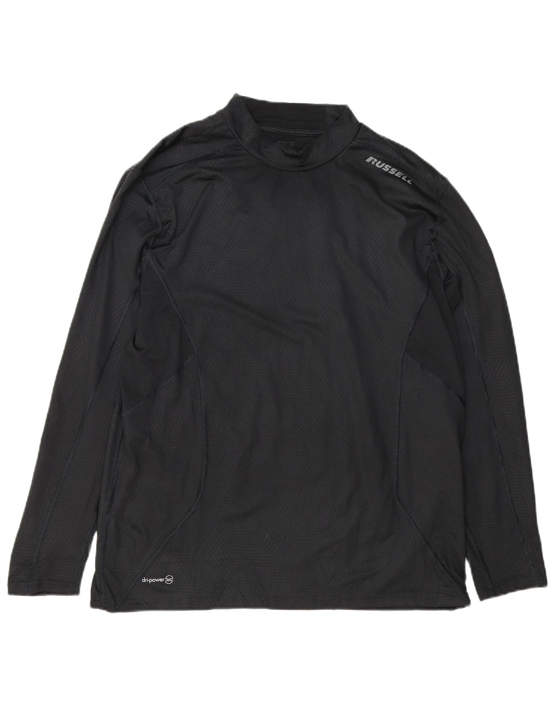 Russell Athletic Herre Dri-Power Grafisk Top Langærmet XL Sort Geometrisk
