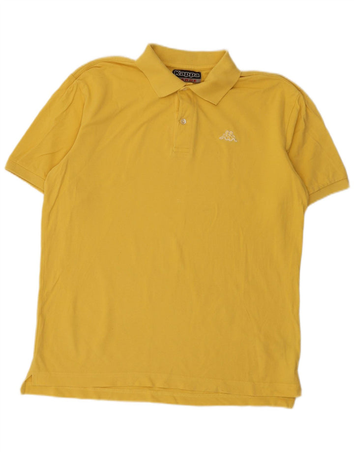 Kappa herre poloshirt stor gul bomuld