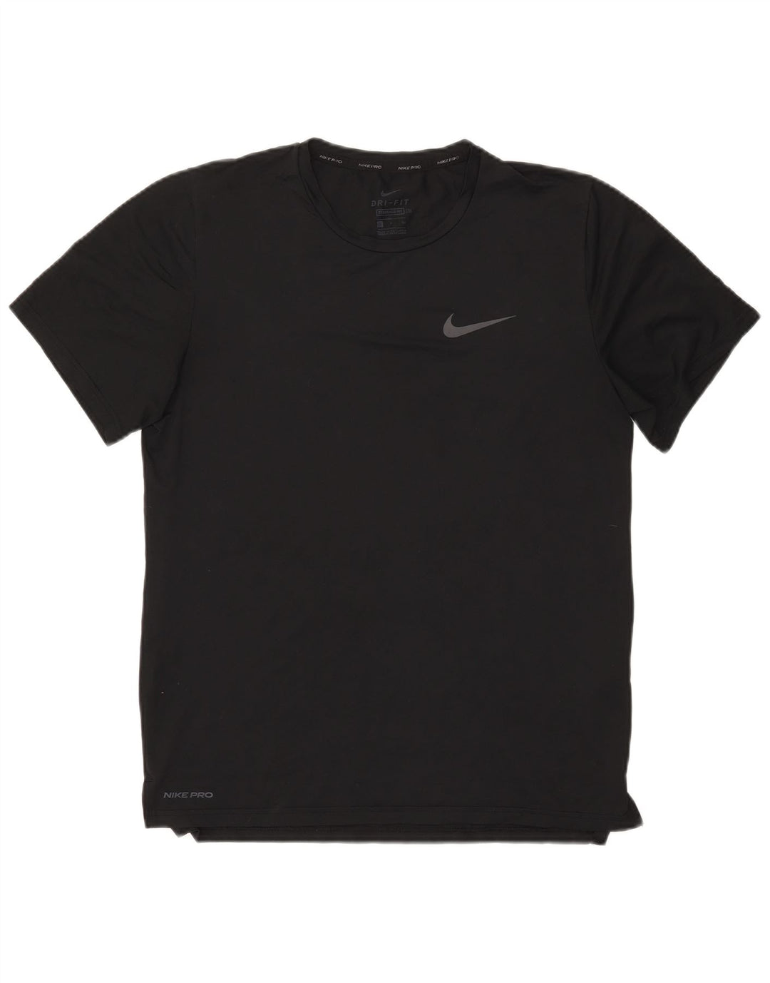NIKE Herre Dri Fit Standard Fit T-shirt Top Lille sort polyester