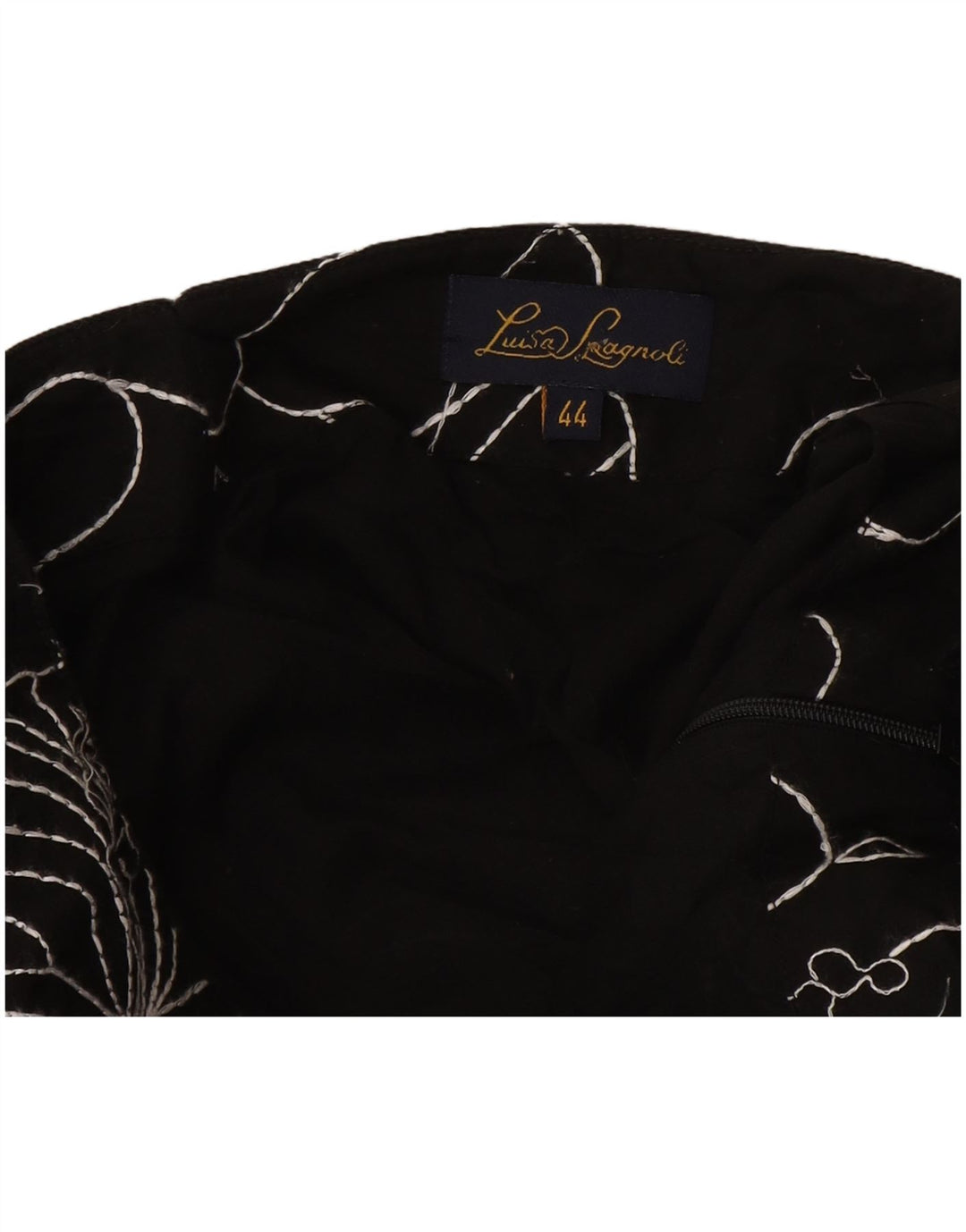 Luisa Spagnoli Dame A-Line Nederdel IT 44 Medium W28 Sort Blomster