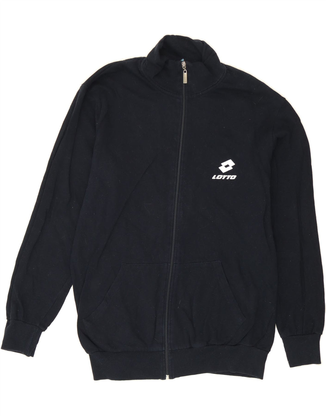 LOTTO Mens Tracksuit Top Jacket Large Navy Blue Cotton Vintage Lotto and Second-Hand Lotto from Messina Hembry 