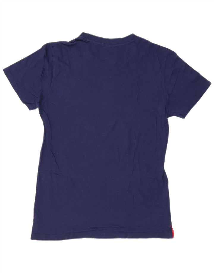 Umbro Herre T-Shirt Top Stor Marineblå Bomuld