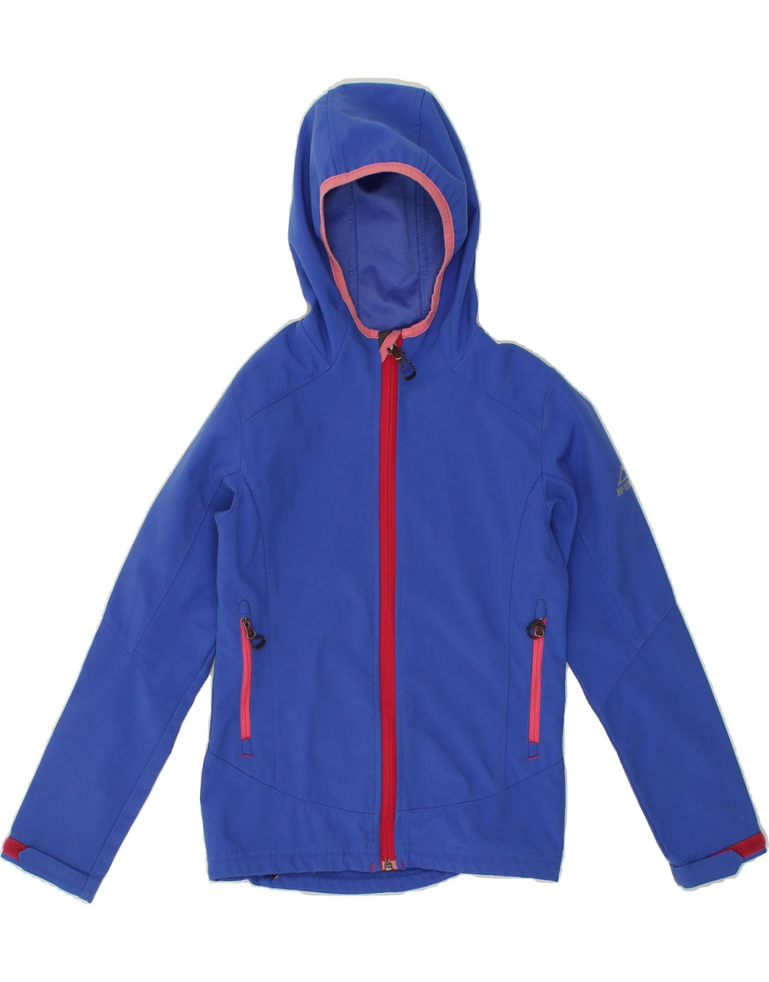 MCKINLEY Girls Hooded Rain Jacket 9-10 Years Blue Polyester Vintage McKinley and Second-Hand McKinley from Messina Hembry 