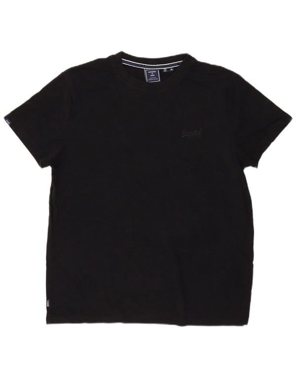 Superdry T-shirt top til mænd XL sort bomuld