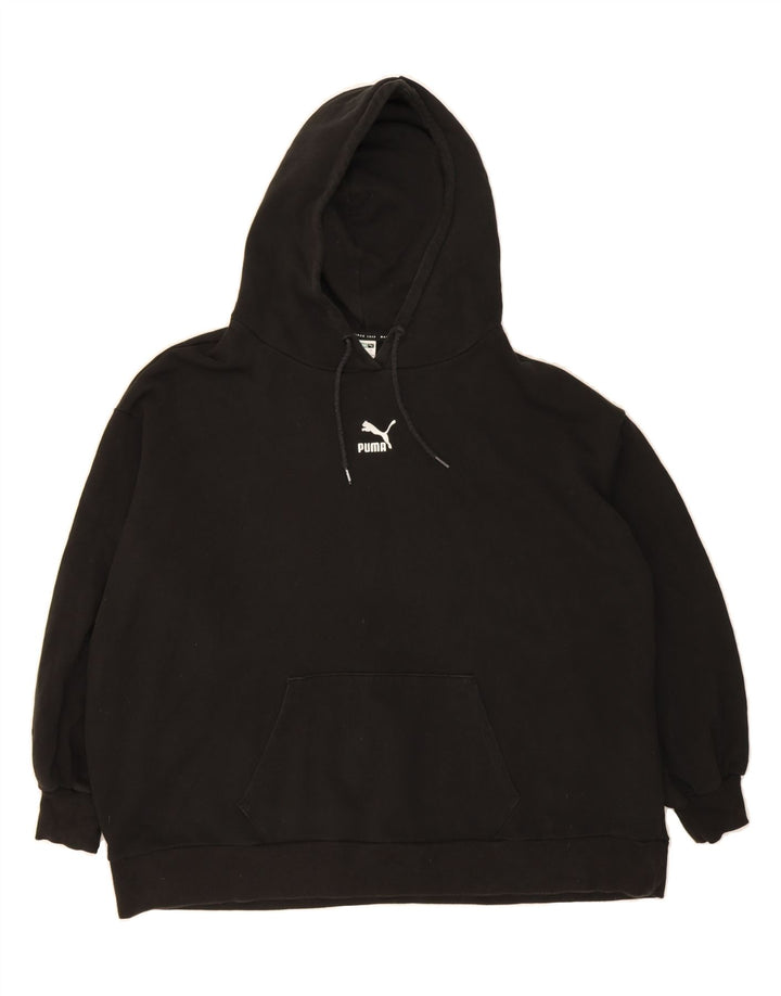 PUMA Mens Oversized Hoodie Jumper Large Black Cotton Vintage Puma and Second-Hand Puma from Messina Hembry 
