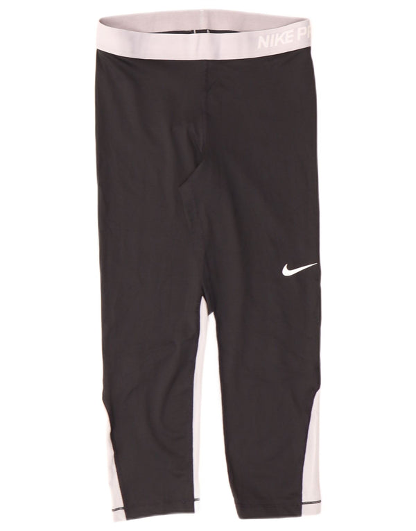 Nike Dame Dri Fit Leggings UK 14 Medium Black Polyester Sports