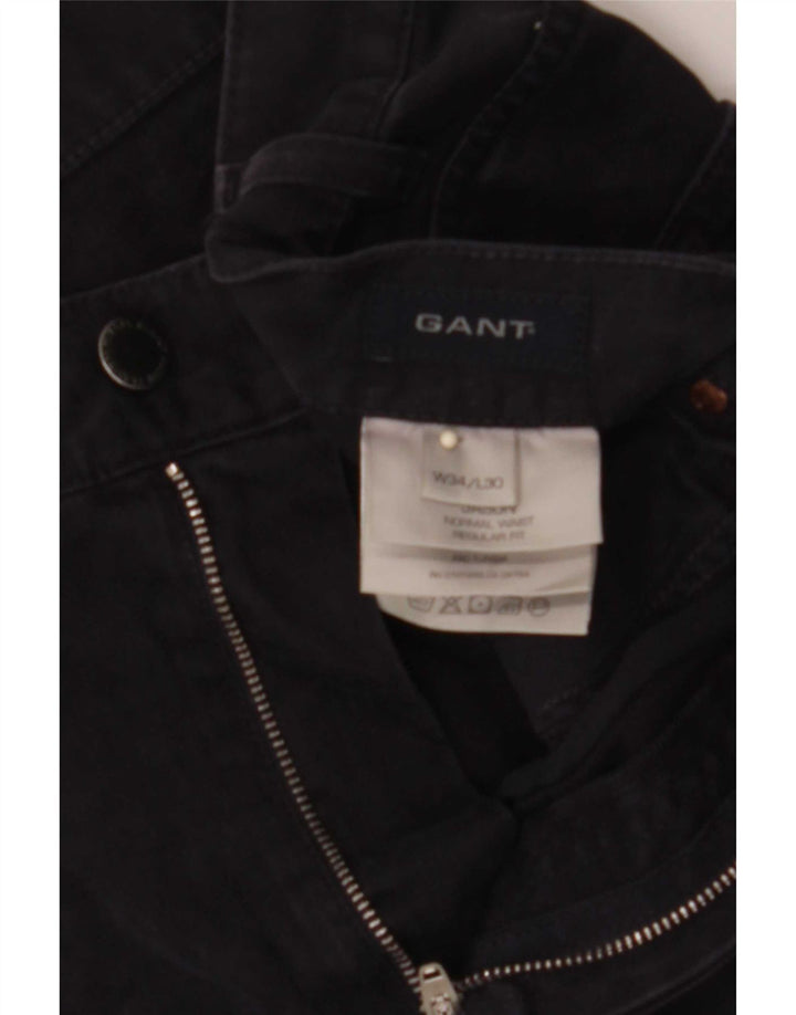 Gant Straight Jeans til mænd W34 L30 Marineblå Bomuld