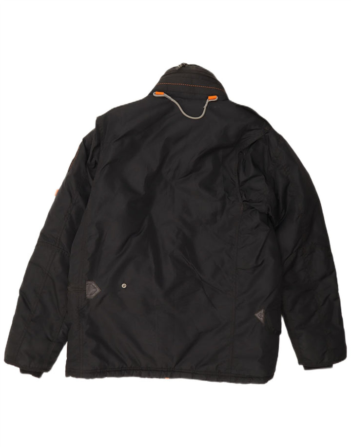 Tonino Lamborghini Herre hættepolstret jakke UK 36 Small Black