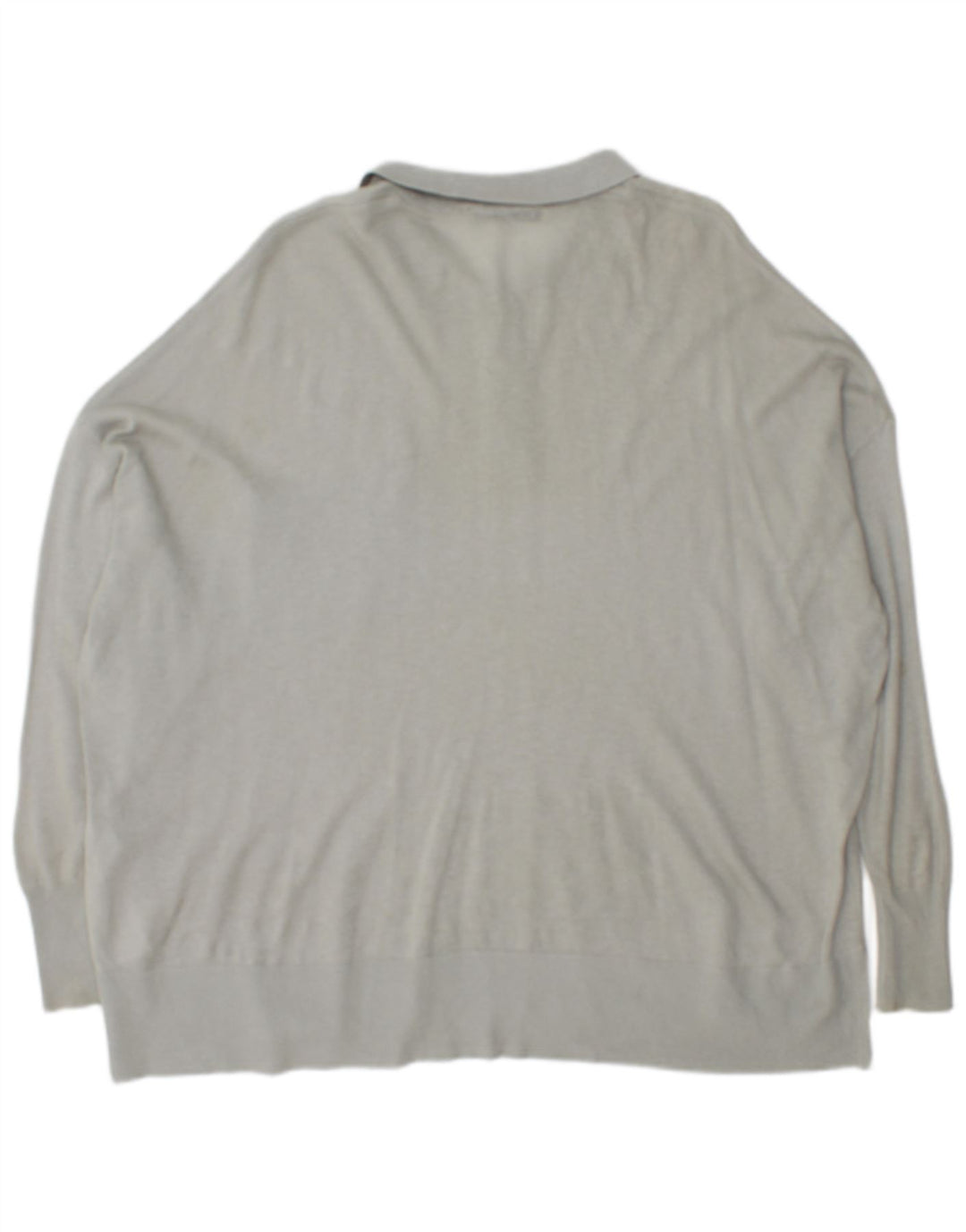 Zara Dame Oversized Polo Neck Jumper Sweater UK 10 Small Grey Nylon