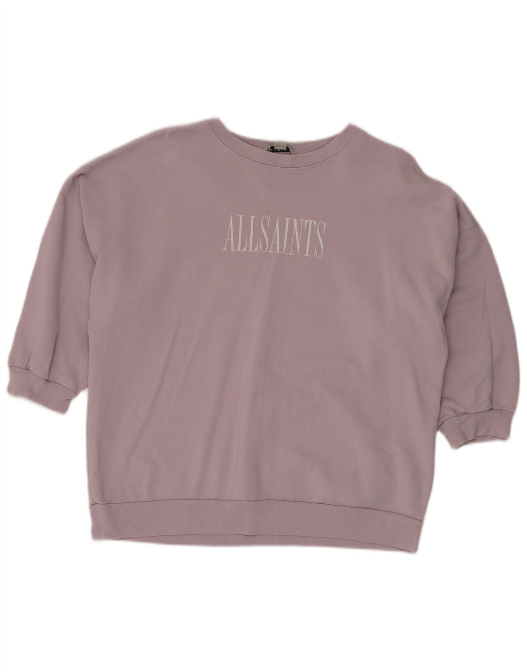 ALL SAINTS Dame Oversized Grafisk Sweatshirt Jumper UK 10 Lille Lilla