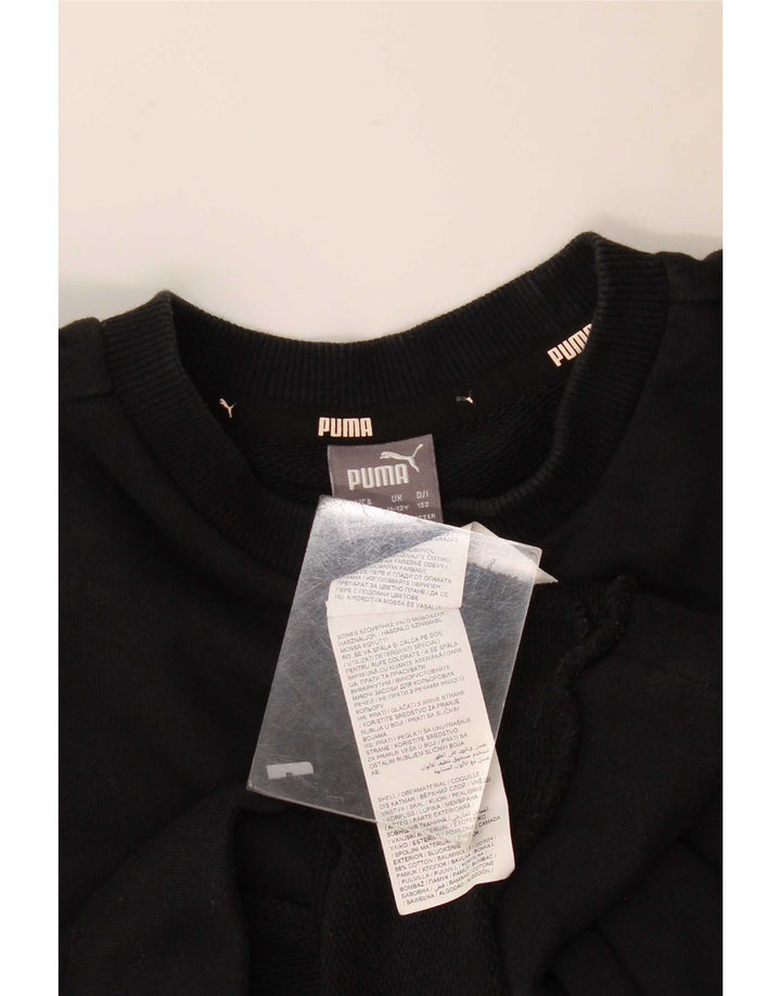 Puma Boys Graphic Sweatshirt Jumper 11-12 år Sort Bomuld
