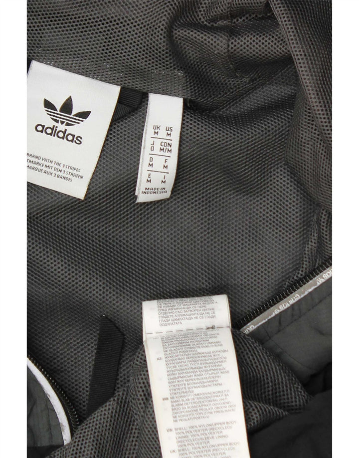 Adidas Regnjakke med hætte til mænd UK 38 Medium Grey Colourblock Nylon
