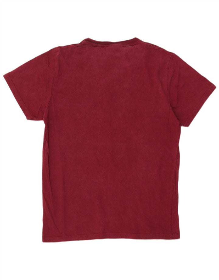 PIERRE CARDIN T-shirt top til kvinder UK 14 Medium rødbrun bomuld