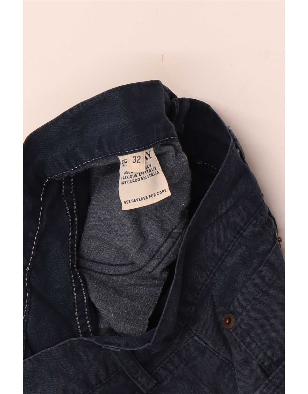 Replay Herre Casual Shorts Medium W32 Marineblå Bomuld