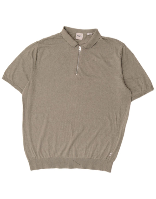 Jack & Jones Kortærmet Polo Shirt til mænd 3XL Grå