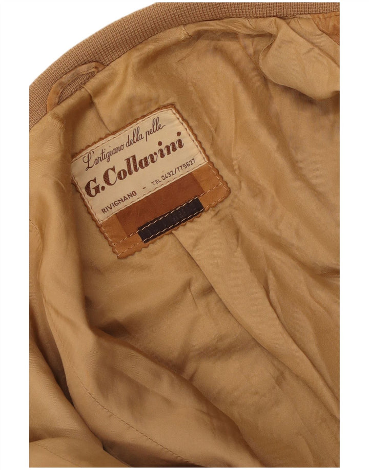 Vintage herre ruskind bomberjakke UK 36 Small Beige