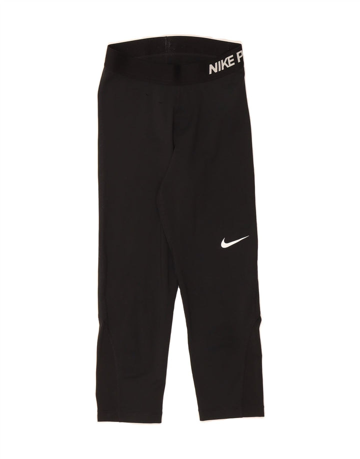 NIKE Womens Dri Fit Capri Graphic Leggings UK 6 XS  Black Polyester Vintage Nike and Second-Hand Nike from Messina Hembry 