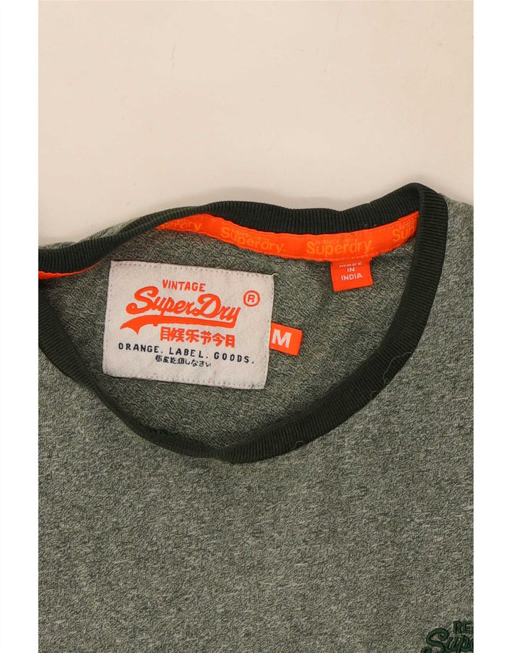 Superdry T-shirt top mellemgrøn bomuld til mænd