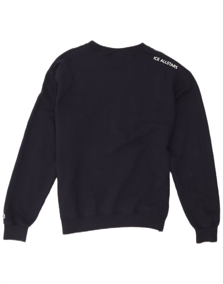 Champion Herre Grafisk Sweatshirt Jumper Medium Navyblå Bomuld