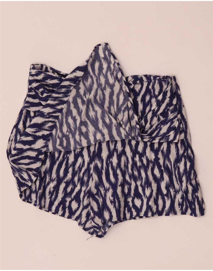 Zara Dame Skort Large W30 Lilla Ikat Viscose