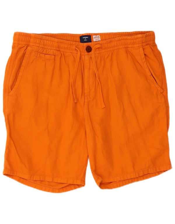 SUPERDRY Casual Shorts til mænd XL W38 Orange Bomuld