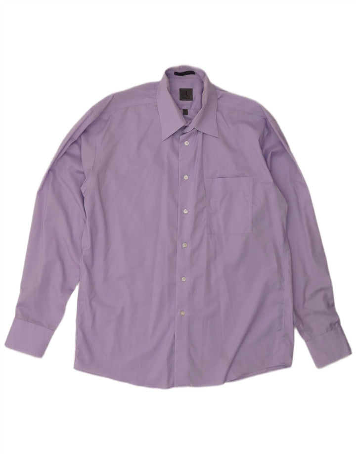 Calvin Klein Herreskjorte str. 16 Large Lilla Bomuld