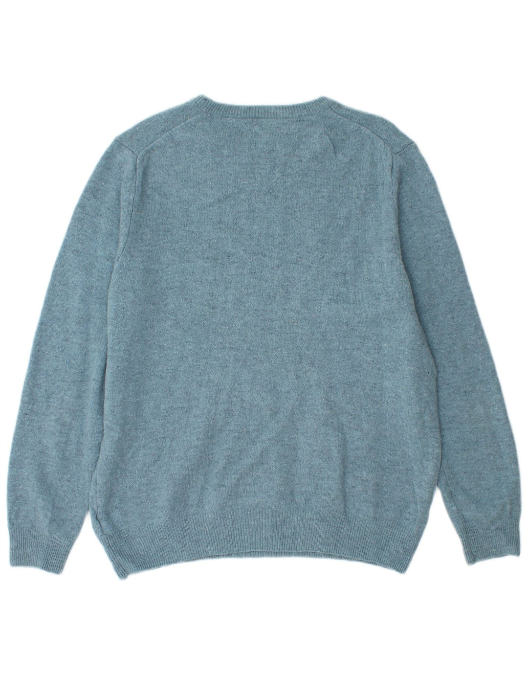 Marks & Spencer Herre sweater med rund hals, stor blå ny uld