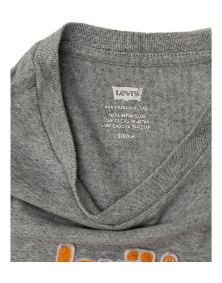 Levi's Dame Oversized grafisk T-shirt Top UK 10 Lille Grå