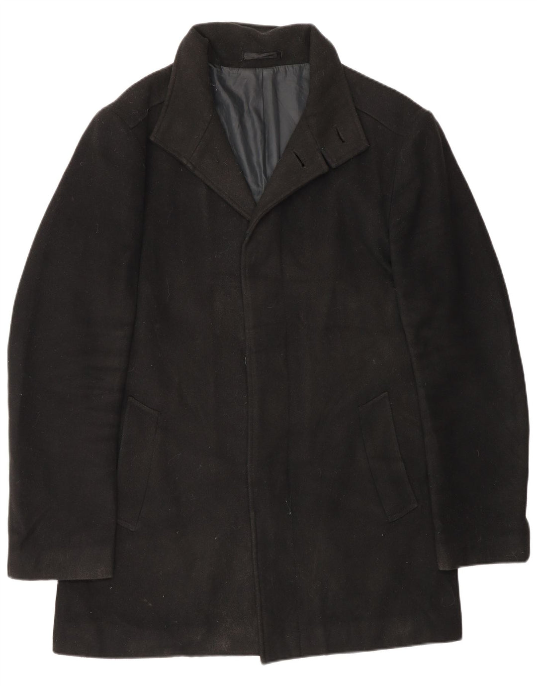 Marks & Spencer Herre Standard Overfrakke UK 36 Small Black Polyester