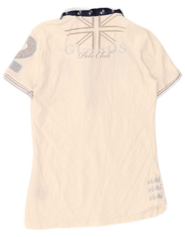 La Martina Graphic Polo Shirt til kvinder US 1 XS White Colourblock