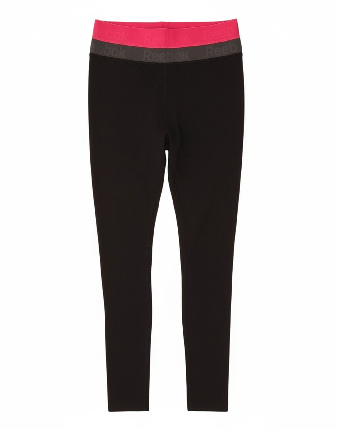 REEBOK Womens Graphic Leggings UK 8 Small  Black Colourblock Polyester