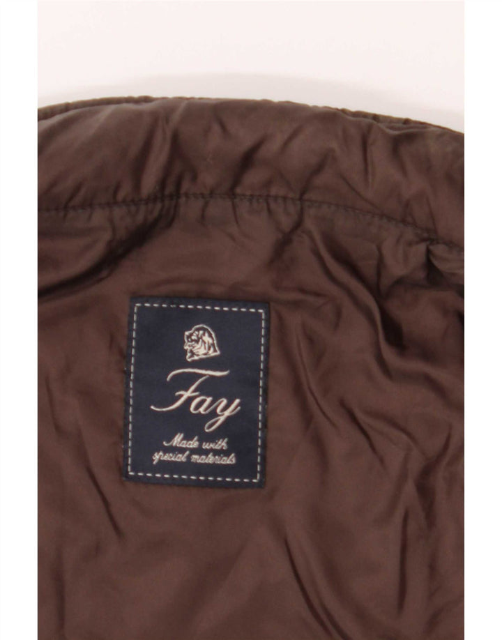 Fay Mens Polstret Gilet UK 38 Medium Brown