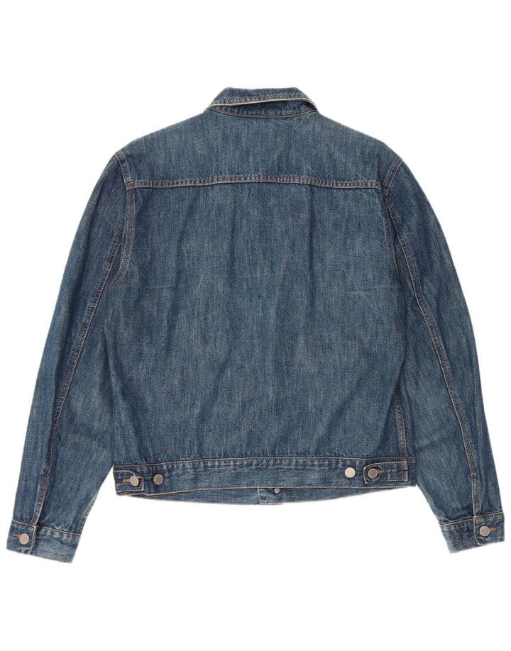 Benetton Dame denimjakke UK 14 Medium Blue Bomuld