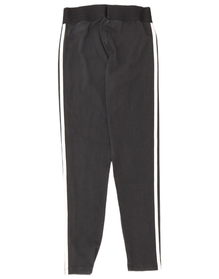 Adidas Dame Leggings UK 12/14 Medium Sort Bomuld