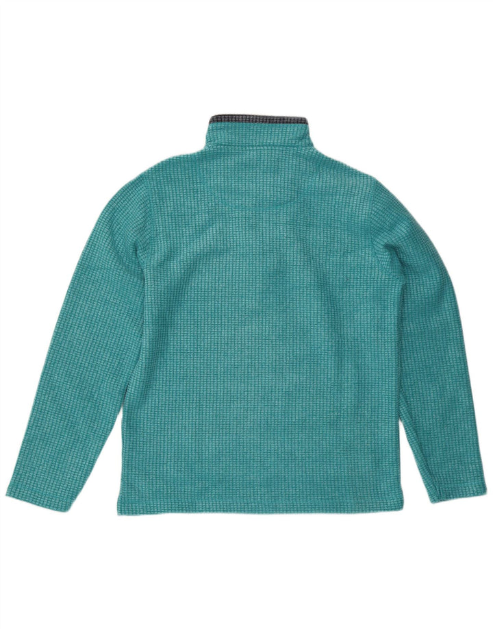 Weird Fish Herre lynlås hals Fleece Jumper Stor turkis polyester