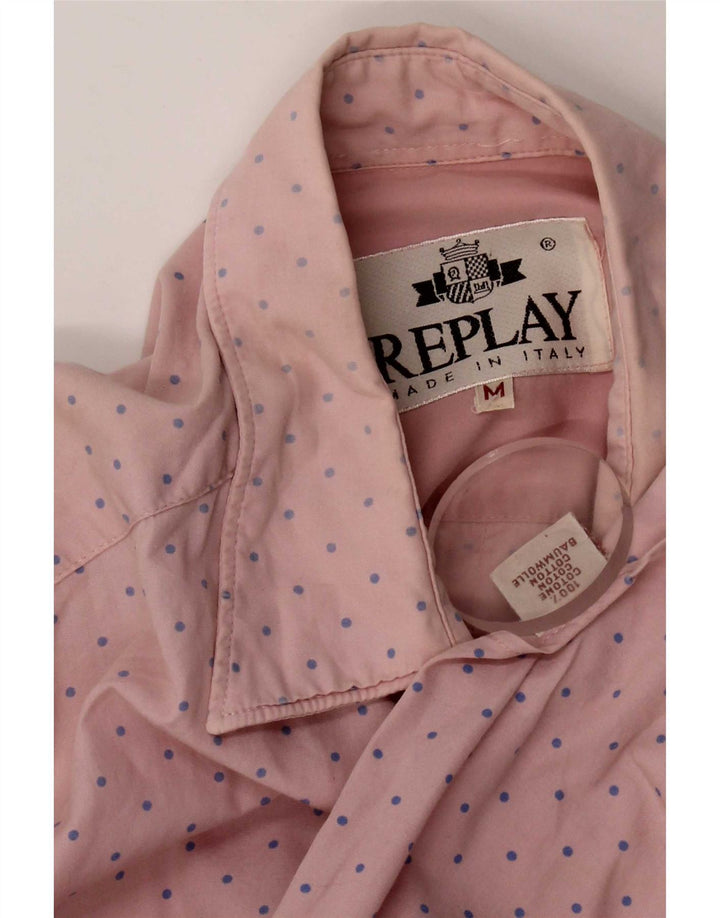 Replay Herreskjorte Medium Pink Plettet Bomuld