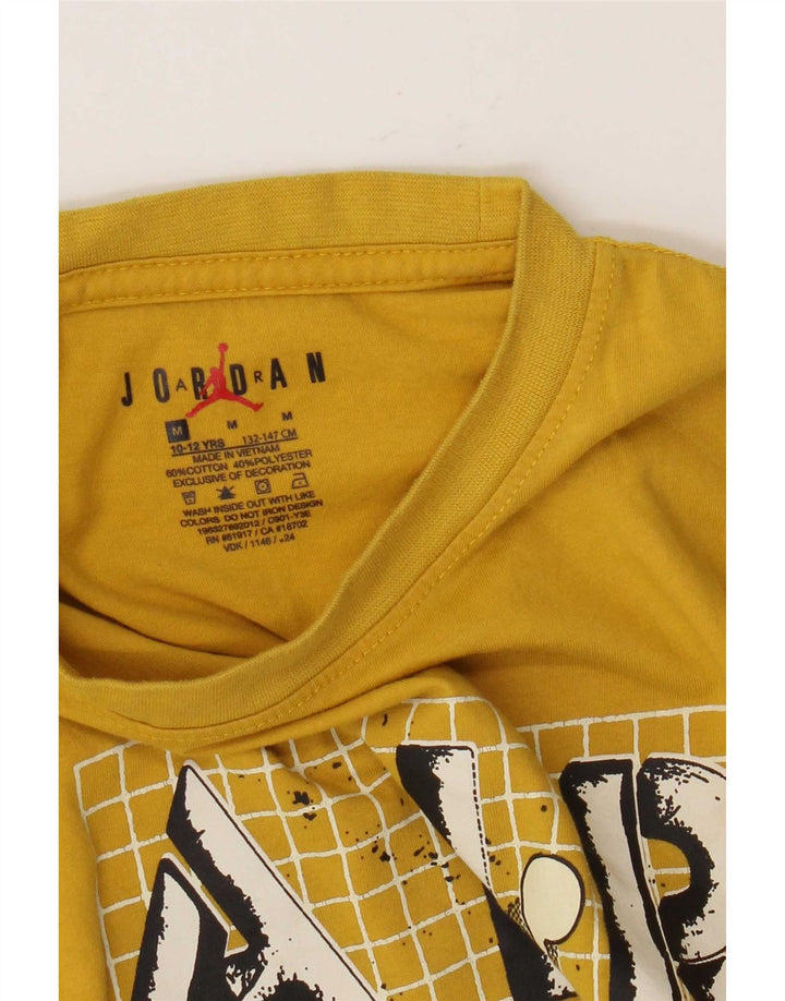 Jordan drenge grafisk t-shirt top 10-11 år medium gul bomuld