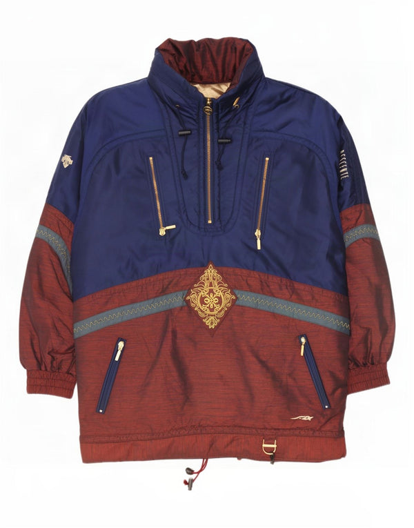 Descente Dame Oversized Hætte Skijakke EU 40 Medium Navy Blue