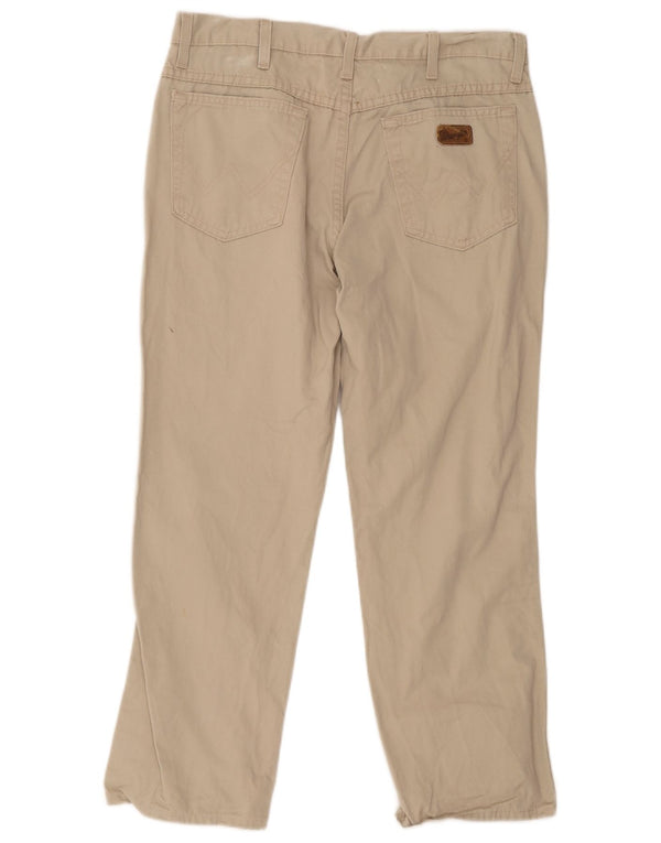 Wrangler Herre Texas Straight Casual Bukser W36 L27 Beige Bomuld