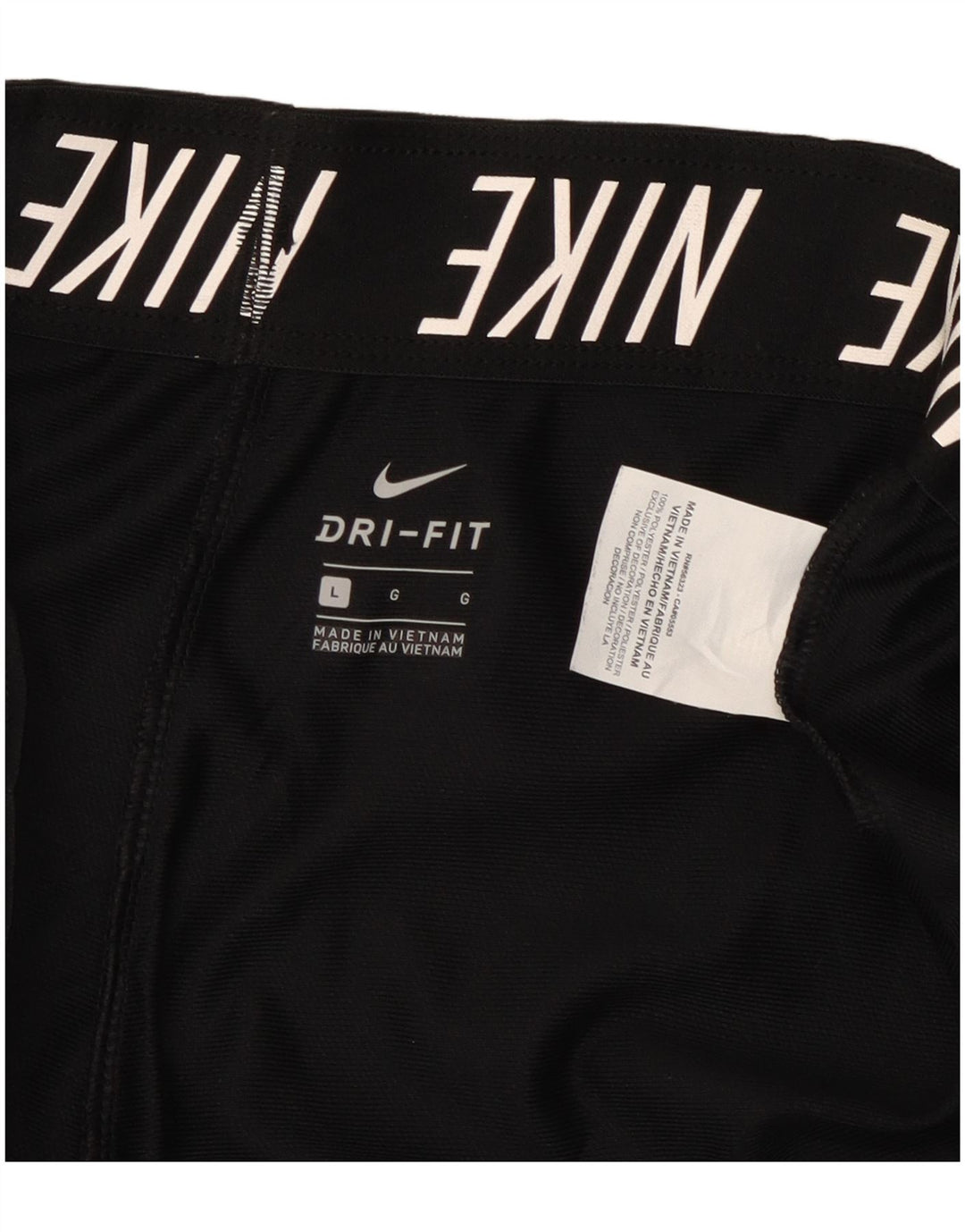Nike Dame Dri Fit Sport Shorts UK 14 Large Black Polyester