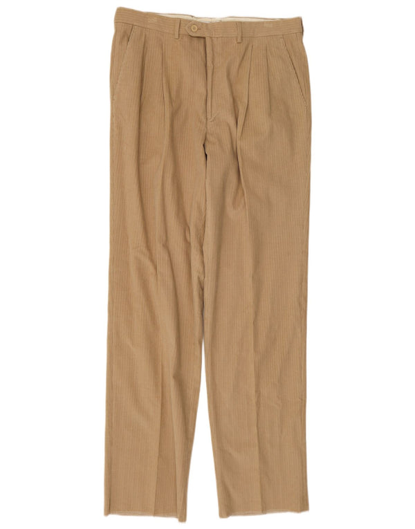 Gianfranco Ferre Herre Pegged Suit Trousers IT 54 2XL W36 L36 Beige Bomuld