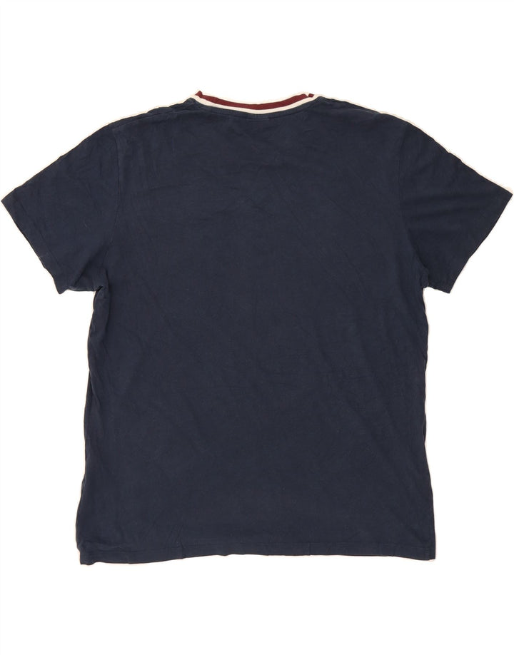 JACK & JONES Mens T-Shirt Top 2XL Navy Blue Cotton Vintage Jack & Jones and Second-Hand Jack & Jones from Messina Hembry 