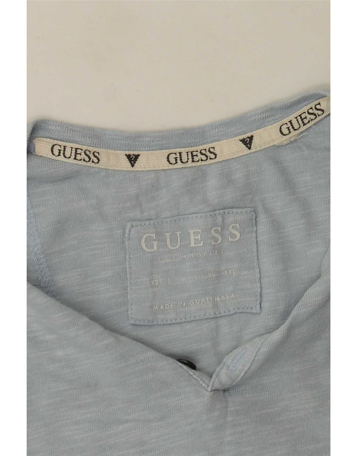 Guess Herre T-Shirt Top XS Blå Flecked