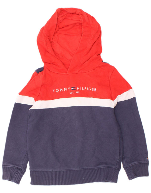 Tommy Hilfiger Grafisk hættetrøje til drenge 3-4 år Navy Blue Colourblock