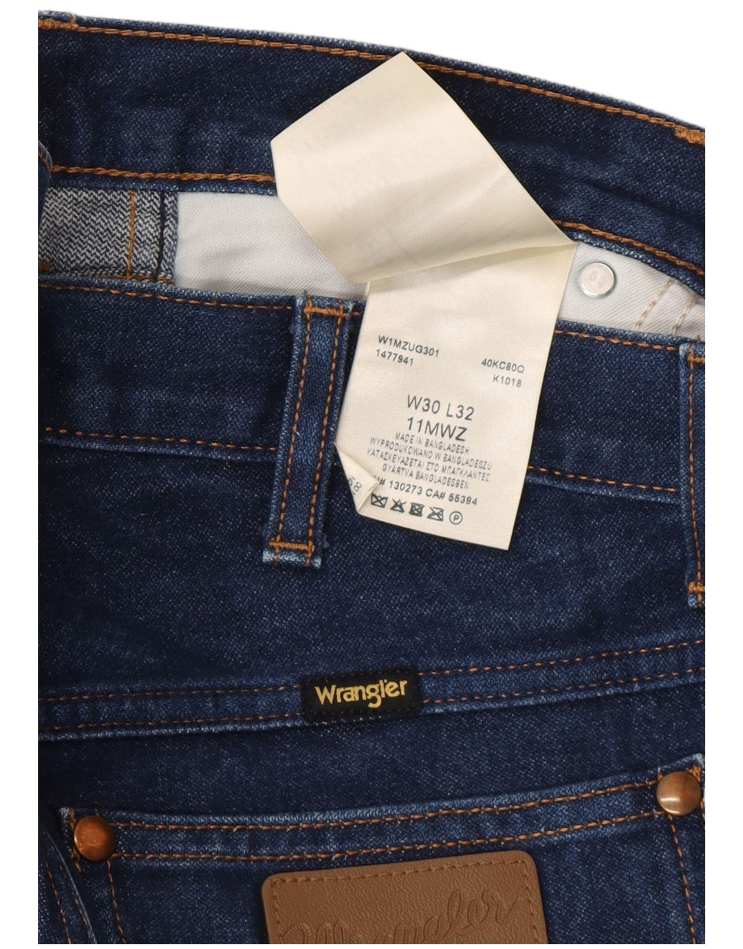 Wrangler Slim Jeans til mænd W30 L32 blå bomuld
