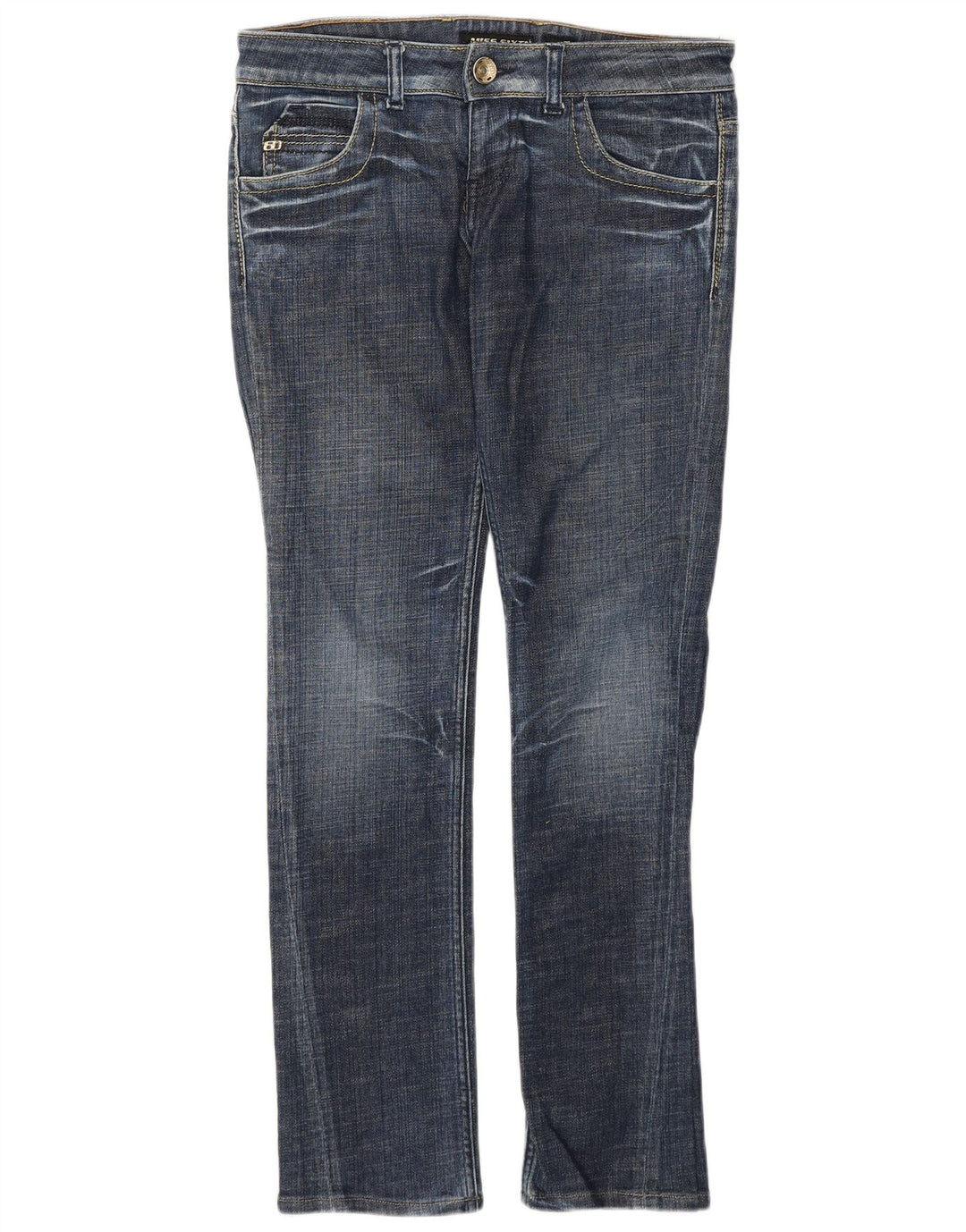 MISS SIXTY Dame Slim Jeans med lav talje W28 L29 Blå Bomuld