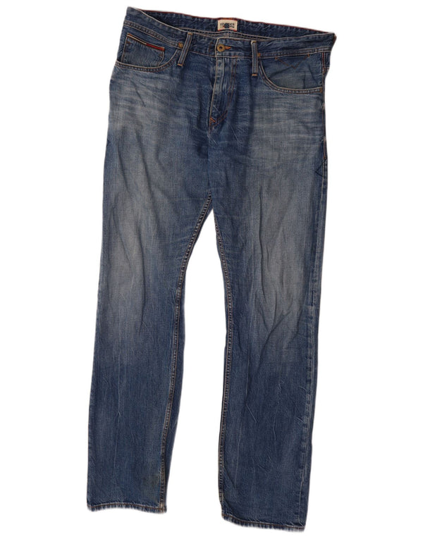 Tommy Hilfiger Straight Jeans til mænd W36 L34 Blå Bomuld