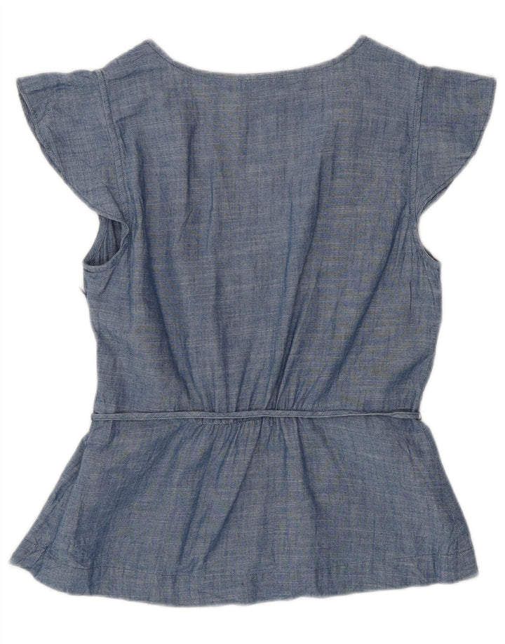 J. CREW Dame bluse Top US 0 XS Blå Bomuld