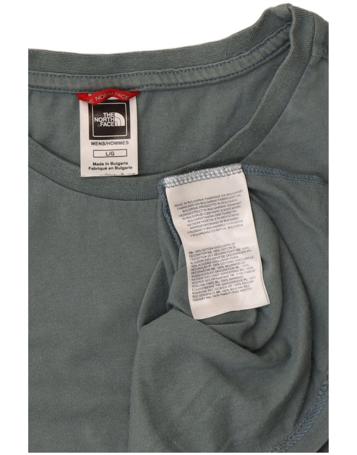 THE NORTH FACE Herre T-Shirt Top Stor Grøn Bomuld